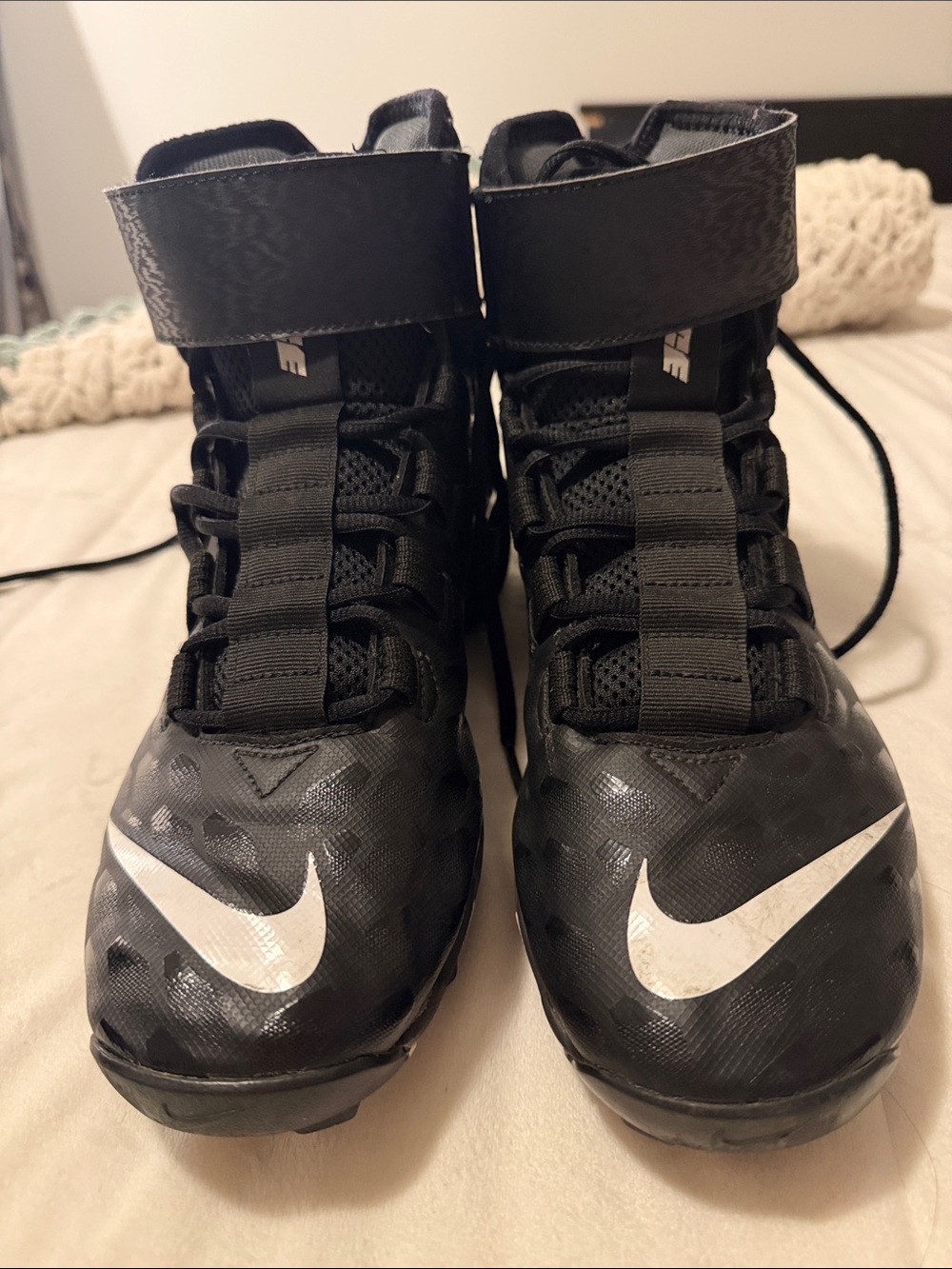 Nike Kids' Black Sneakers with White Swoosh